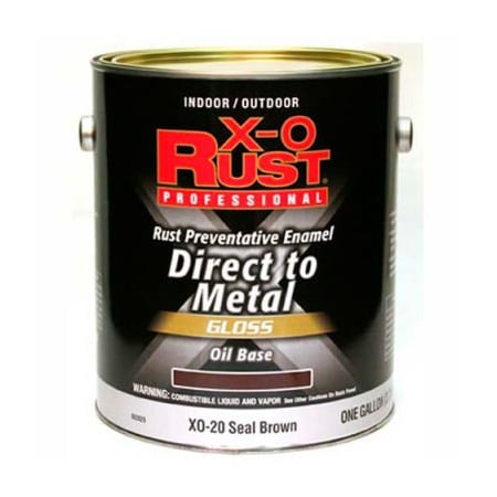 General Paint X-O Rust Oil Base DTM Enamel, Gloss Finish, Seal Brown, Gallon - 802629 802629